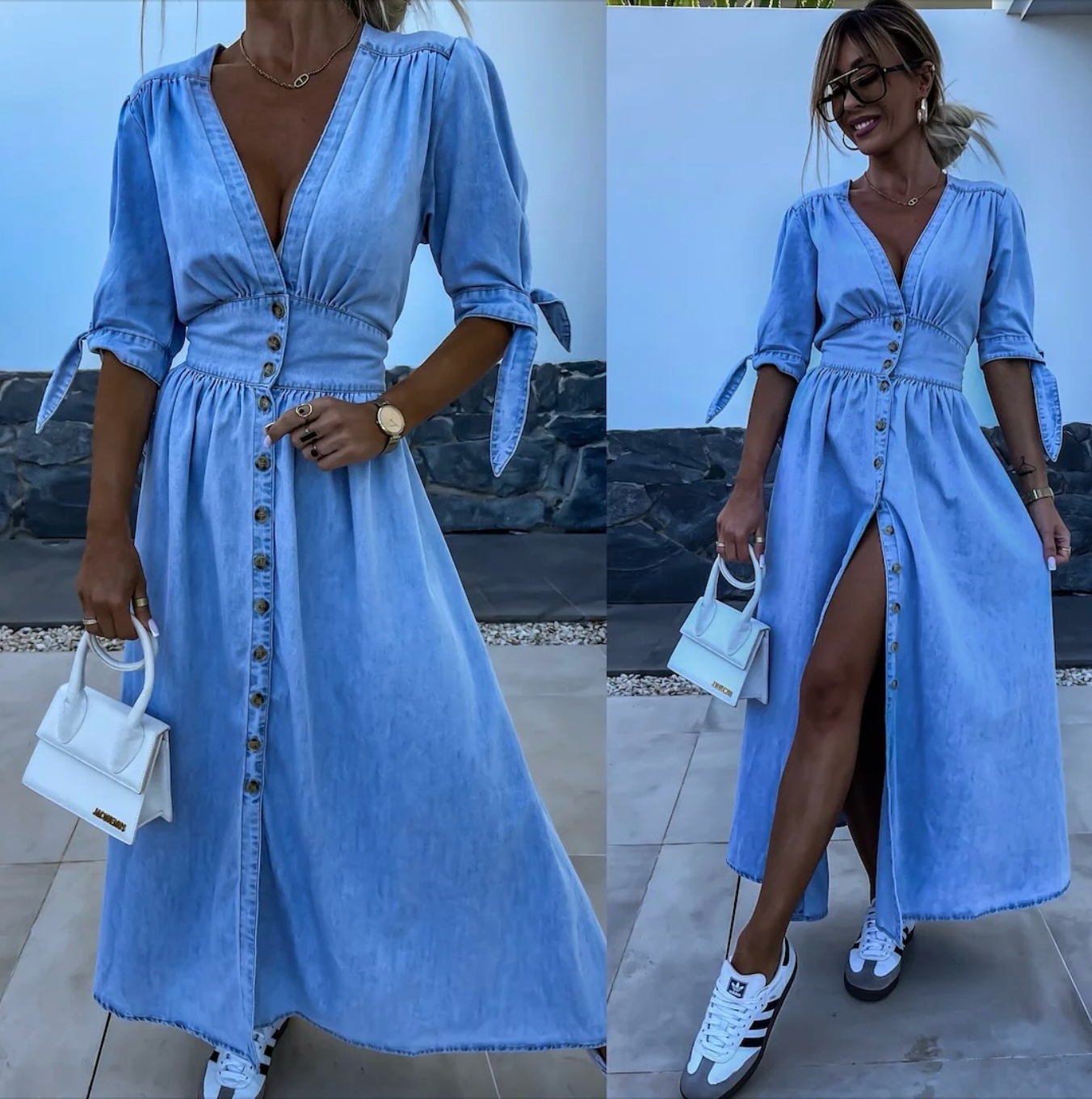 Julia | Stilvolle Mode Denim Kleid