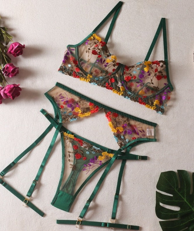 Lorelei | Dreiteiliges Dessous-Set