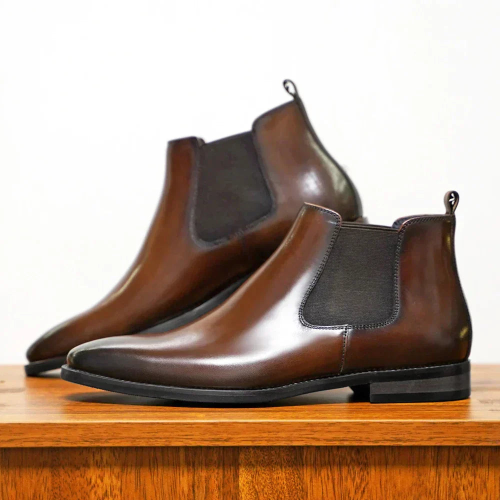 Patrick | Stiefel aus echtem Leder in Braun