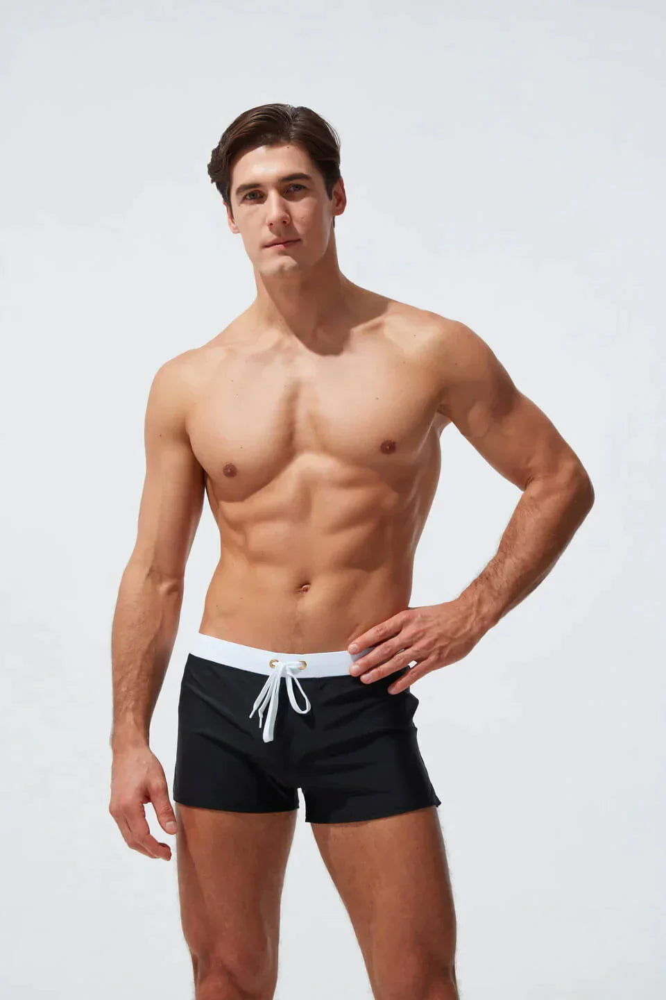 Shimon | Einstellbare Kordelstrich -Schwimmshorts