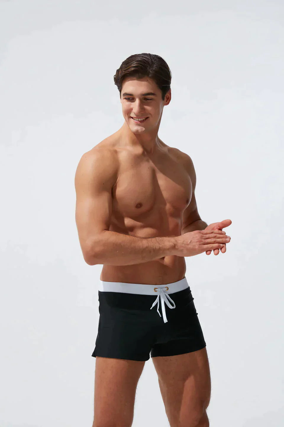 Shimon | Einstellbare Kordelstrich -Schwimmshorts