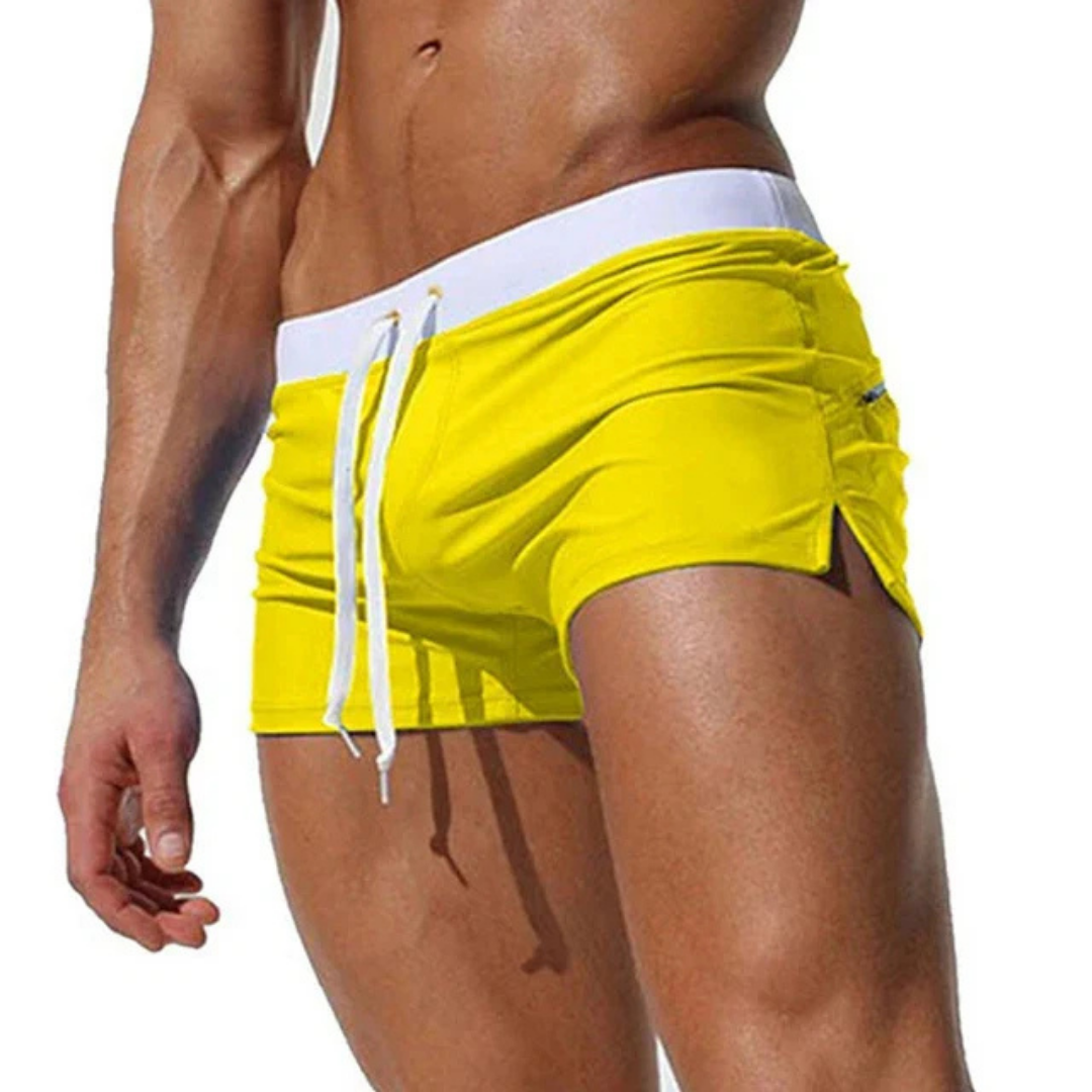 Shimon | Einstellbare Kordelstrich -Schwimmshorts