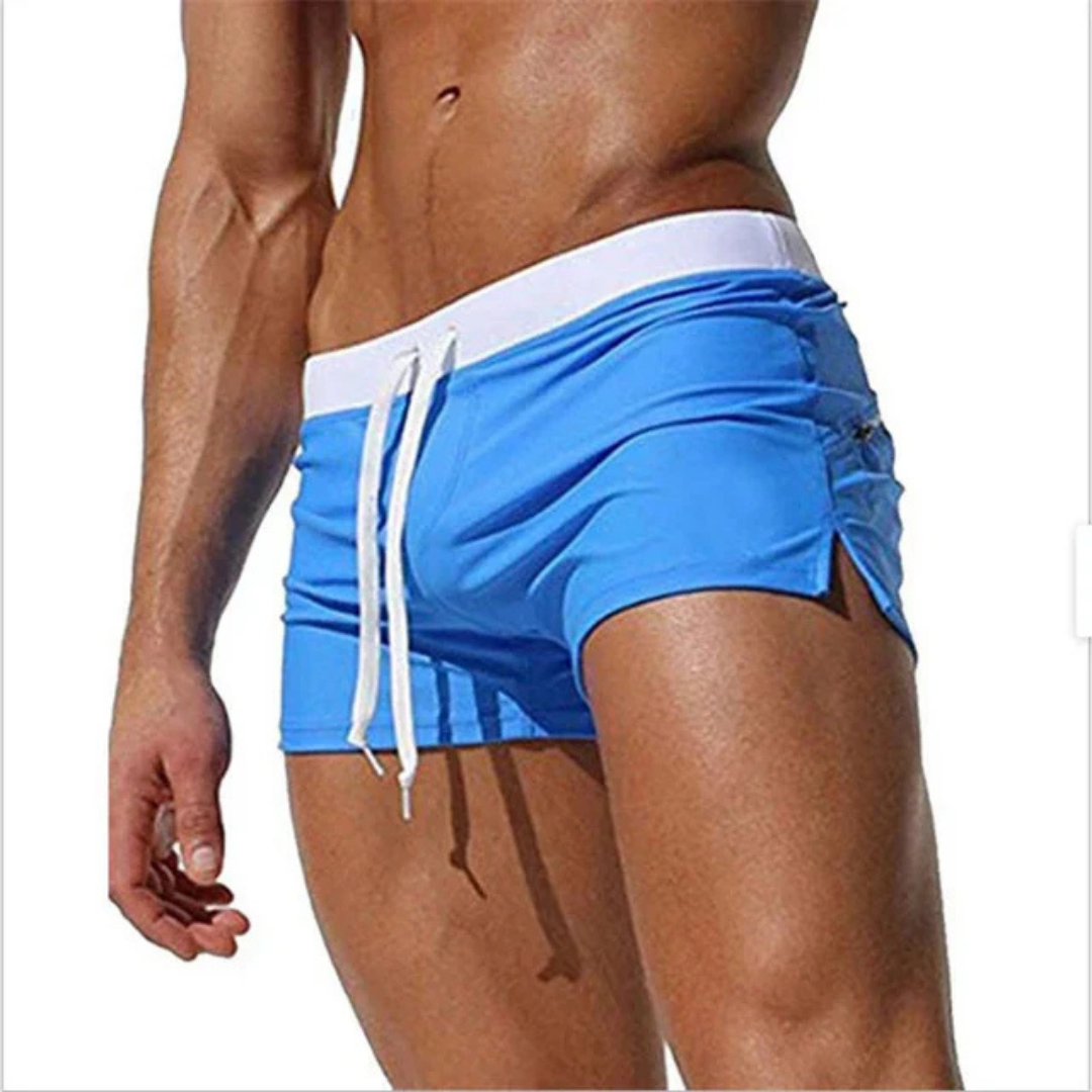Shimon | Einstellbare Kordelstrich -Schwimmshorts