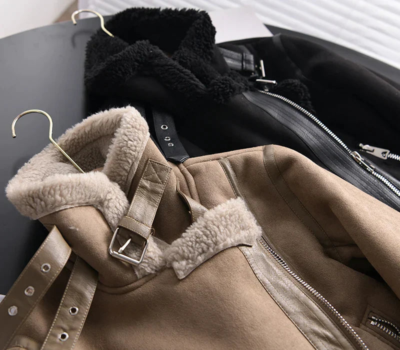 Michelle | Damen Lederjacke im Motorrad-Stil