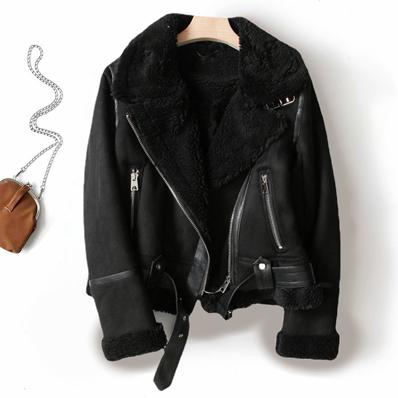 Variant image for Anna | Damen Lederjacke im Motorrad-Stil-6