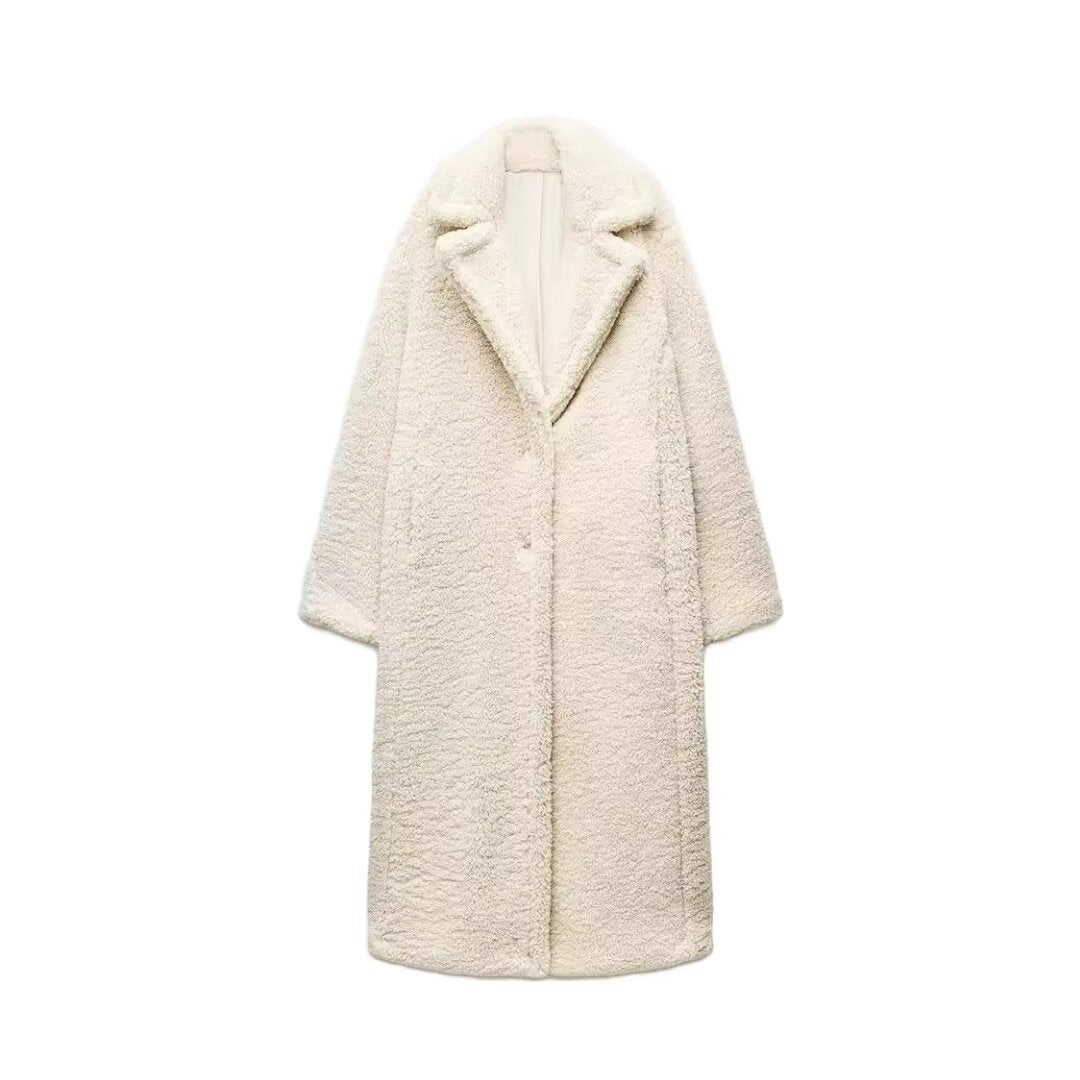 Marlene | Komfortabler langer Winter-Teddymantel