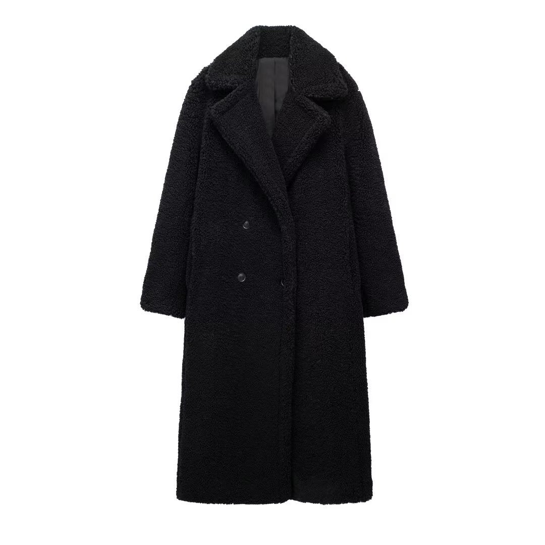 Marlene | Komfortabler langer Winter-Teddymantel