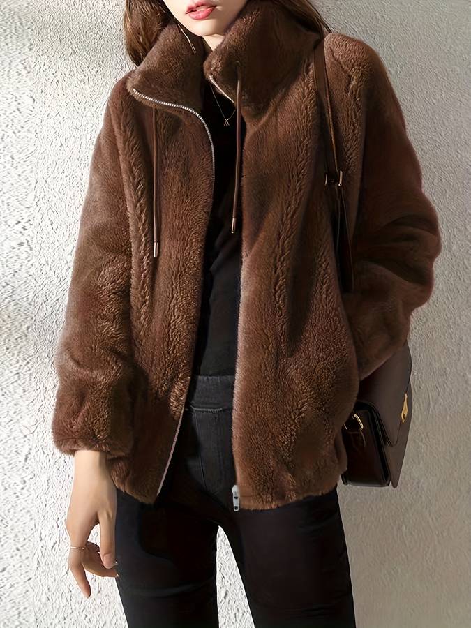 Janette | Teddyjacke mit Taschen