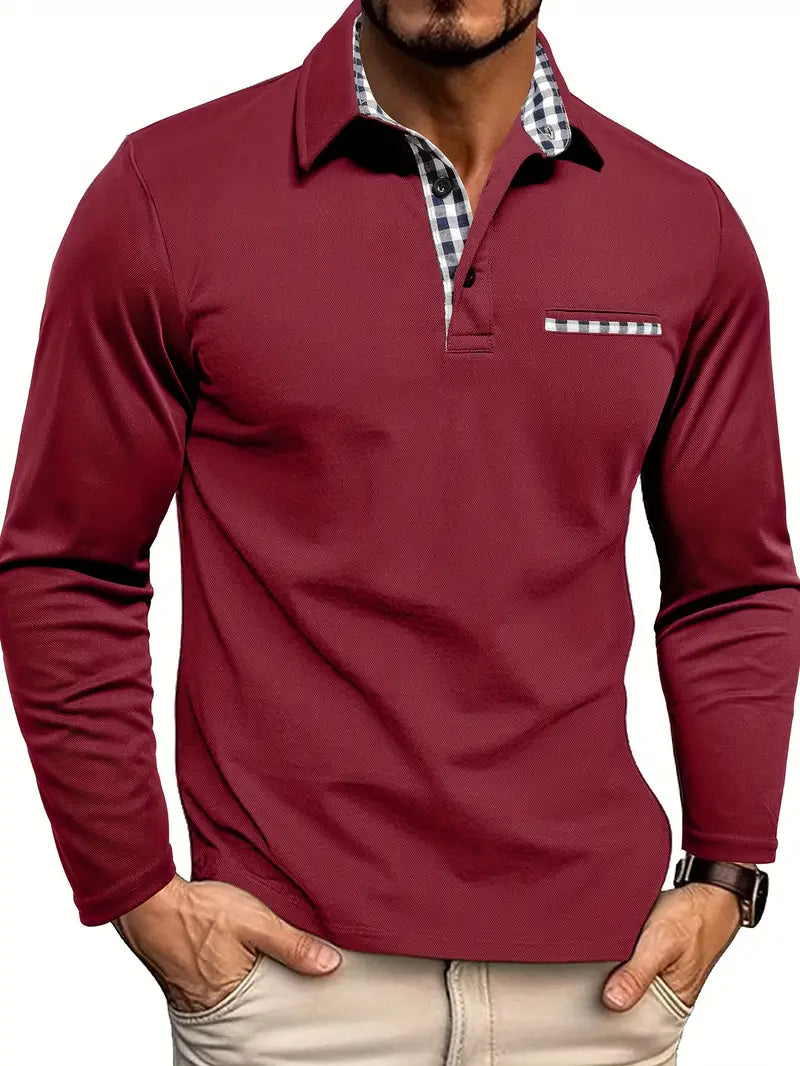 Charel | Langarm Poloshirt Herren aus Hochwertiger Baumwolle-4