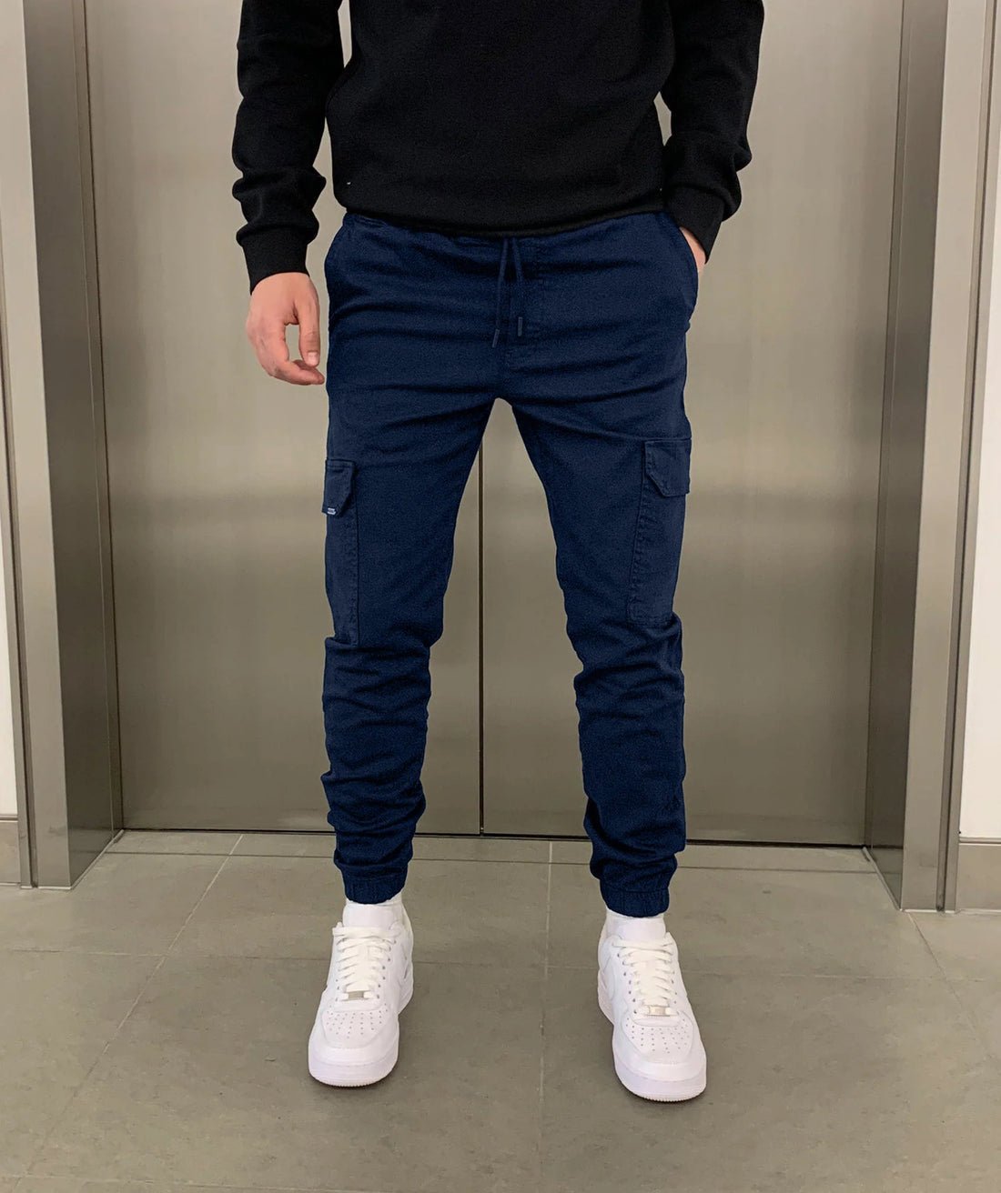 Steffen | Herren Jogginghose mit Cargo-Taschen