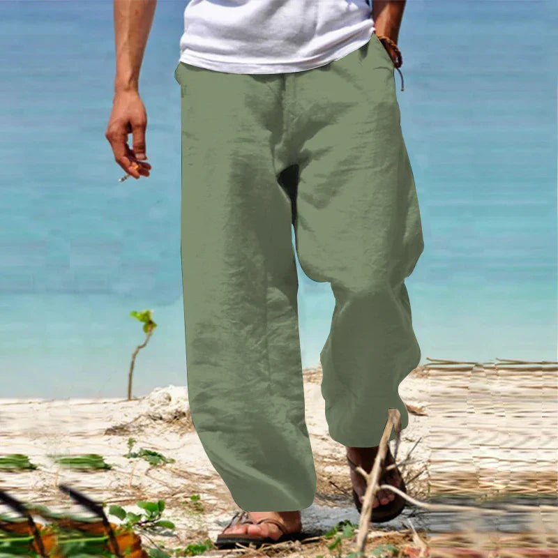 Mailand | Leinenhose Herren - Klassischer Schnitt, Atmungsaktiv und Langlebig