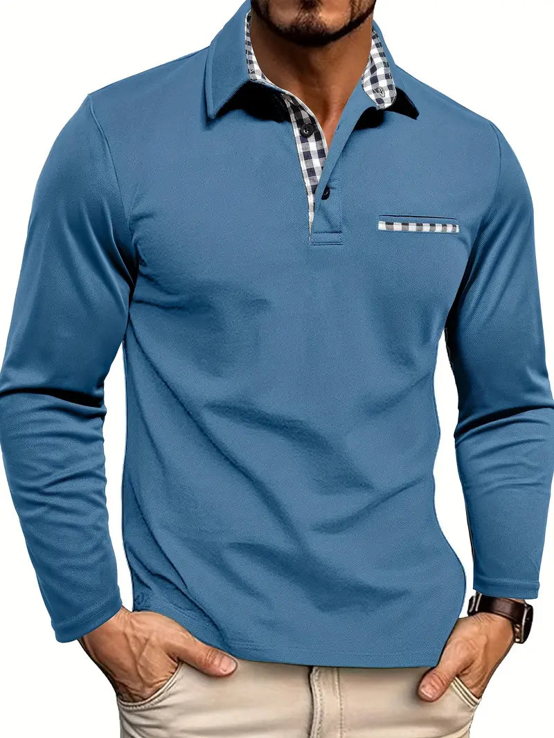Charel | Langarm Poloshirt Herren aus Hochwertiger Baumwolle