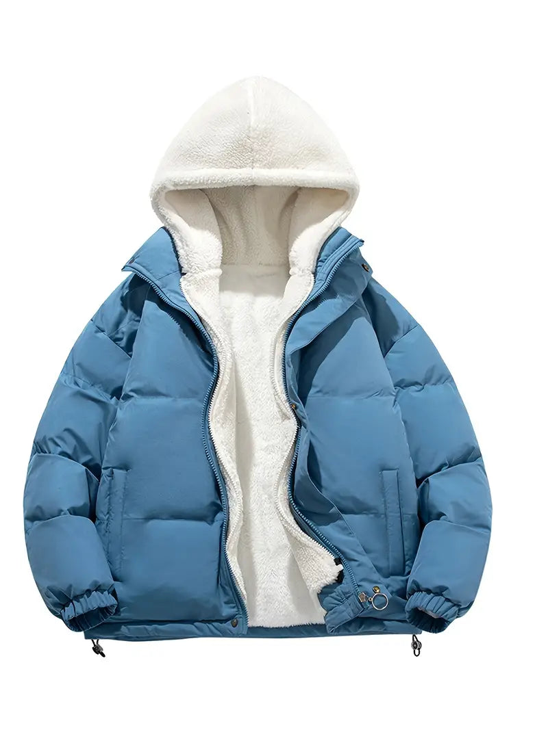 Theo | Fleece Winterjacke mit Kapuze