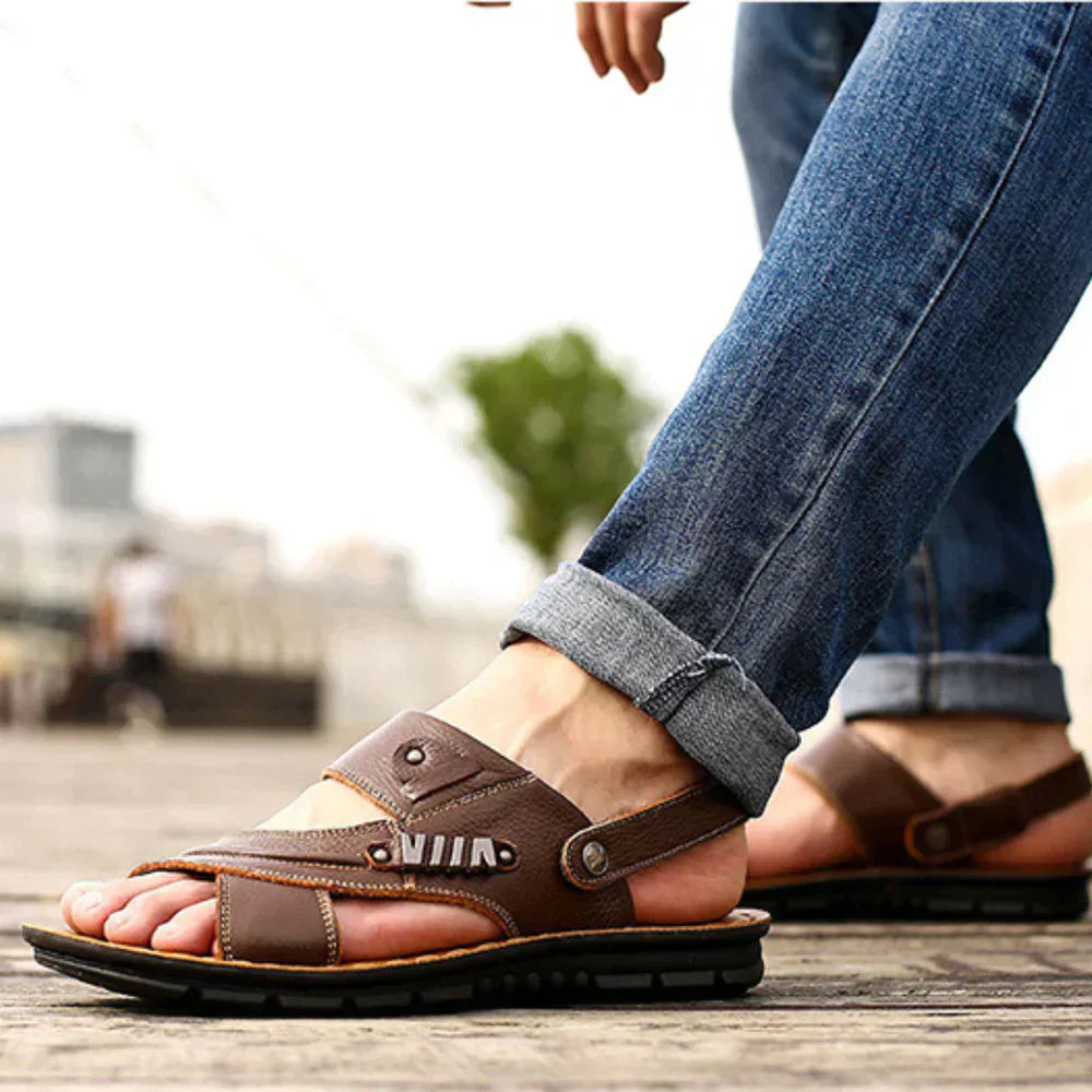 Alfonso | Elegante Leder Sandalen für Herren