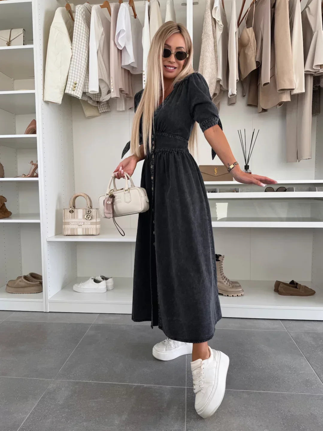 Julia | Stilvolle Mode Denim Kleid