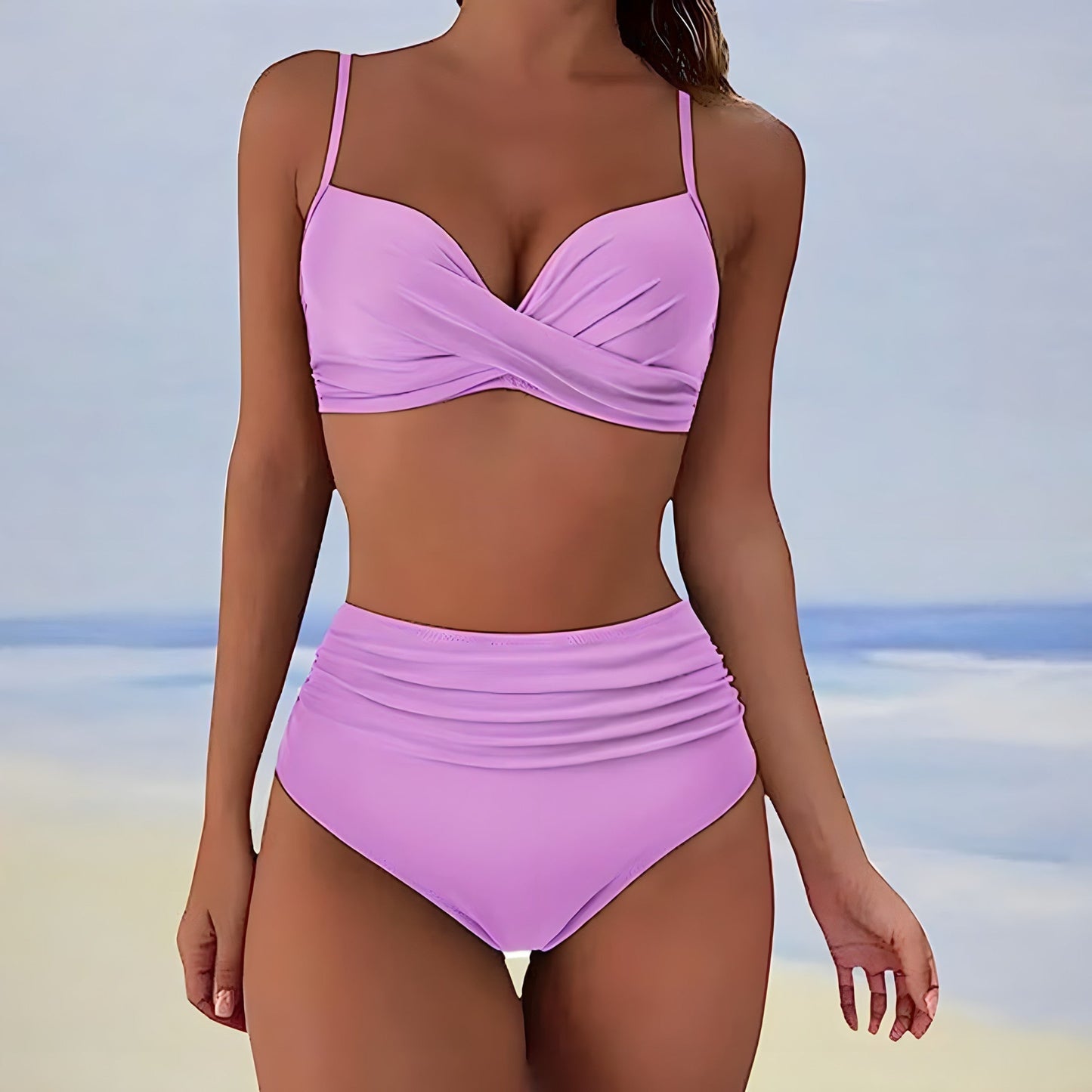 Esmae | Hochtaillierter Bikini Atmungsaktives Material, Komfortabel und Stilvoll