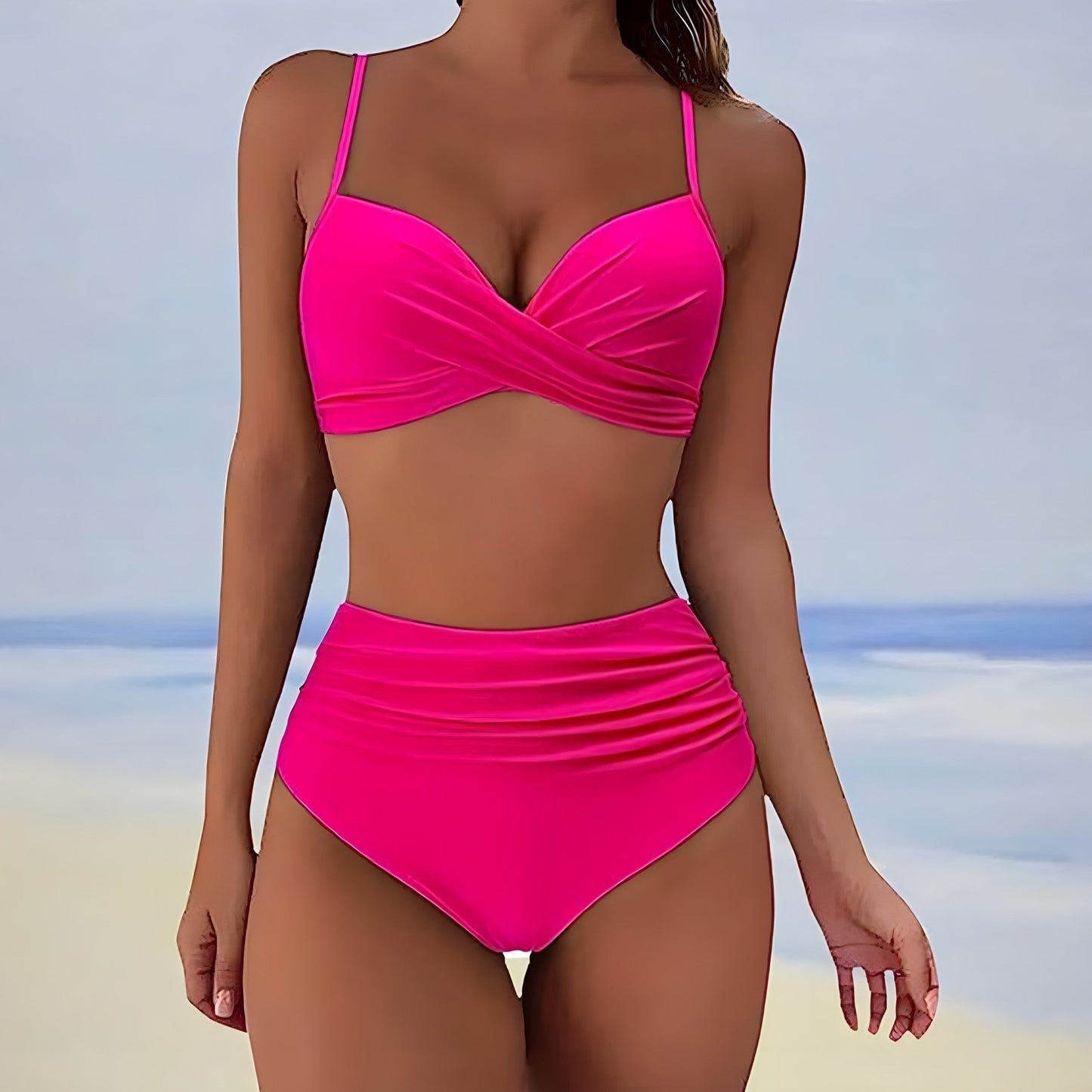 Esmae | Hochtaillierter Bikini Atmungsaktives Material, Komfortabel und Stilvoll