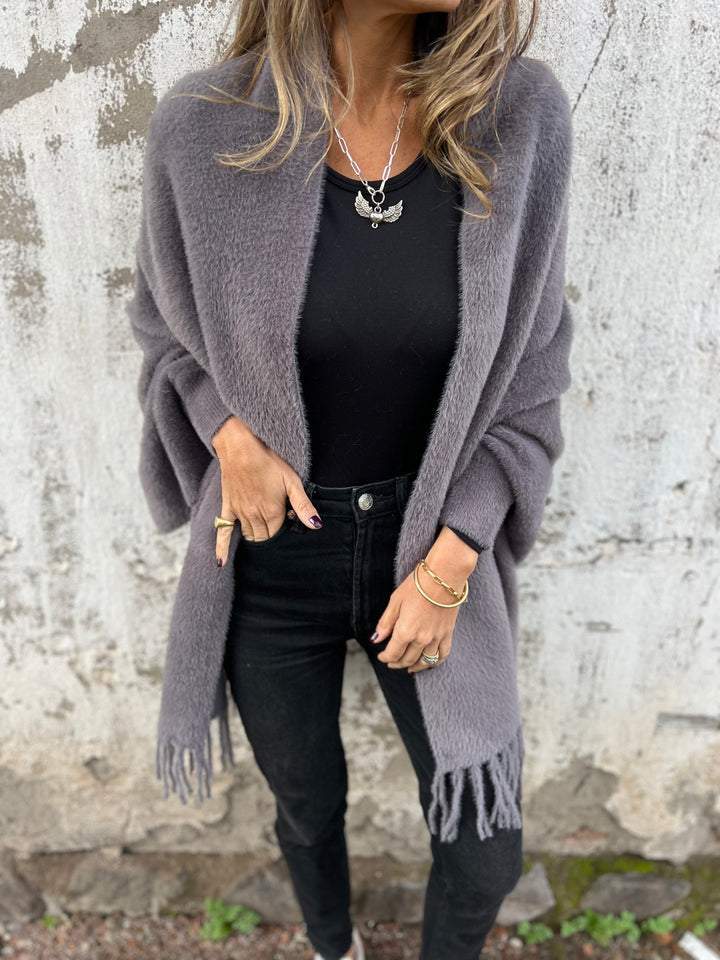 Rebecca | Jacke Warm und Bequem mit Fransen