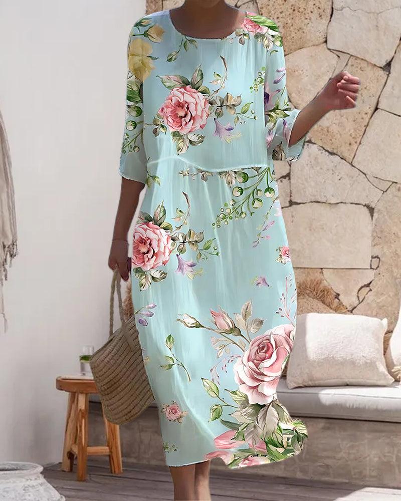 Miranda | Damenkleid Blumenkleid für Sommer – Lässig und Atmungsaktiv