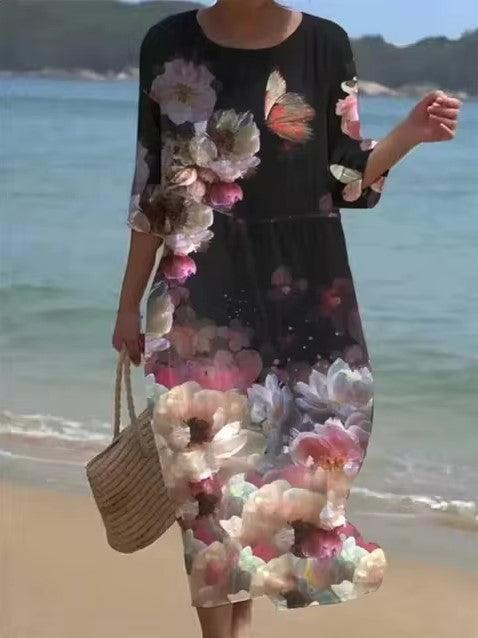 Miranda | Damenkleid Blumenkleid für Sommer – Lässig und Atmungsaktiv