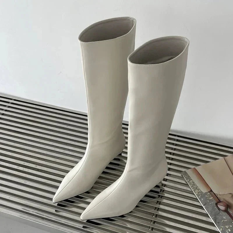 Rosetta | Damen Elegante Hohe Stiefel aus Leder