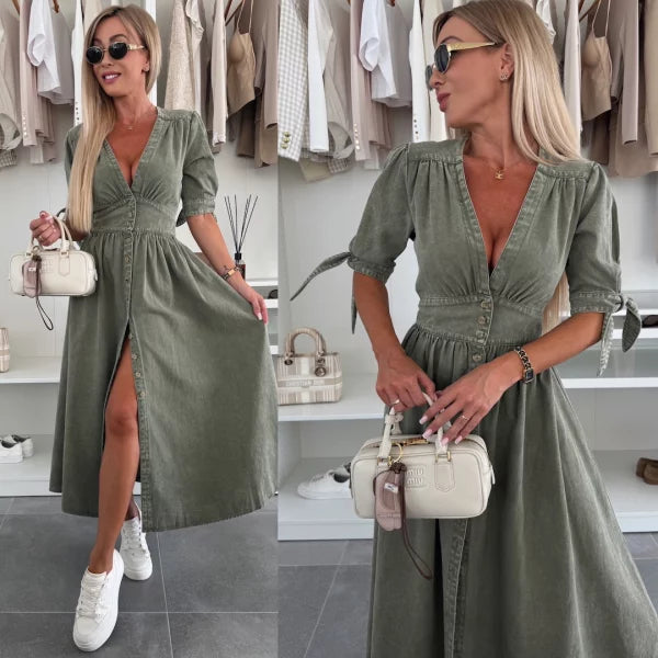 Julia | Stilvolle Mode Denim Kleid