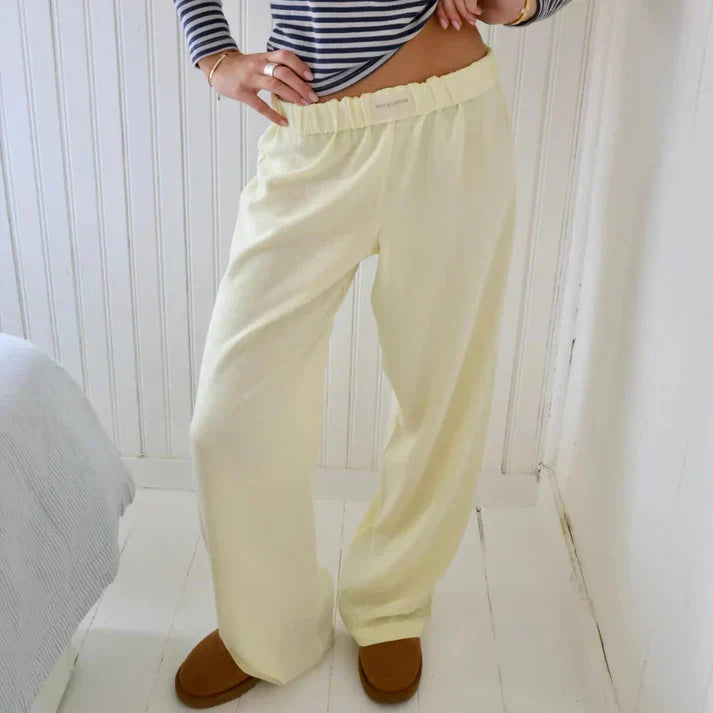 Veronica | Leinenhose Fließender Schnitt, 100% Leinen, Elegant