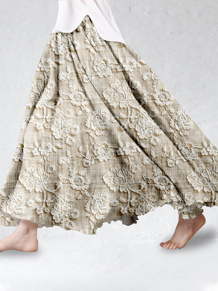 Caliane | Maxikleid Sommer mit Spitzenmuster für Damen 1