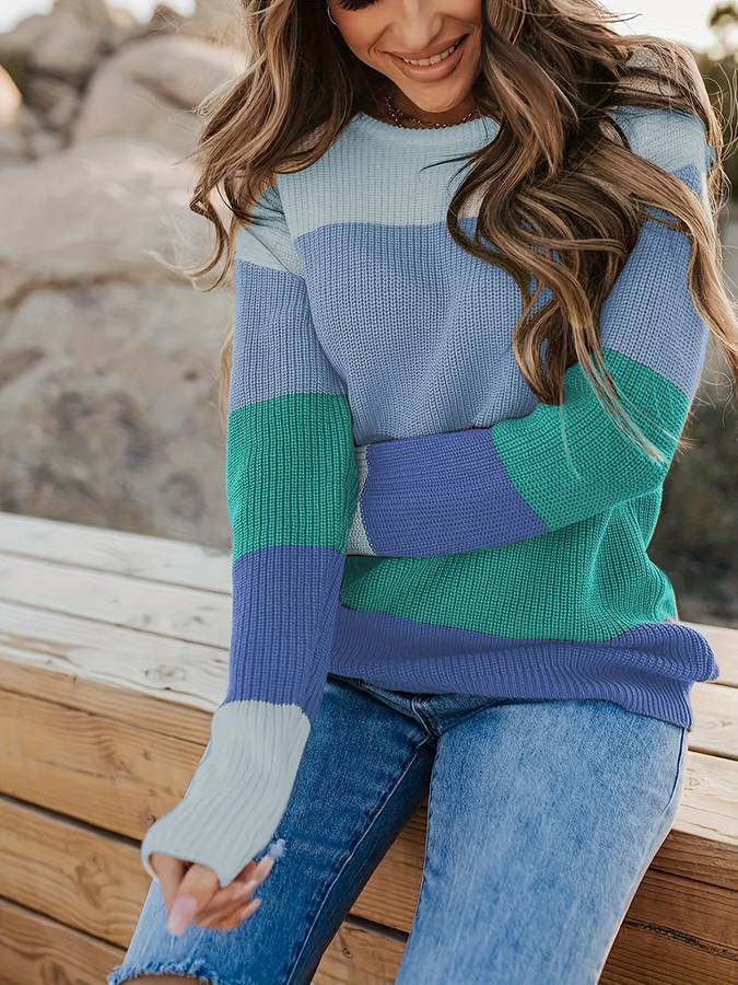 Esmeralda | Gestreifter Strickpullover