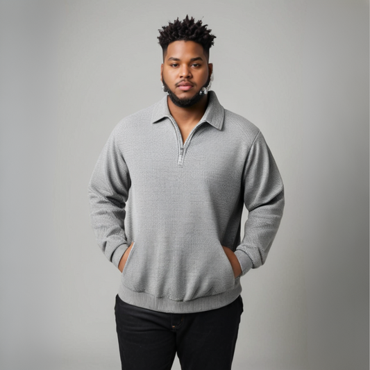 Constantin | Vintage Pullover mit Reißverschluss