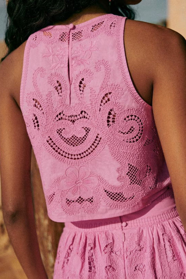 Sabrina | Damen Set aus Spitze in Rosa