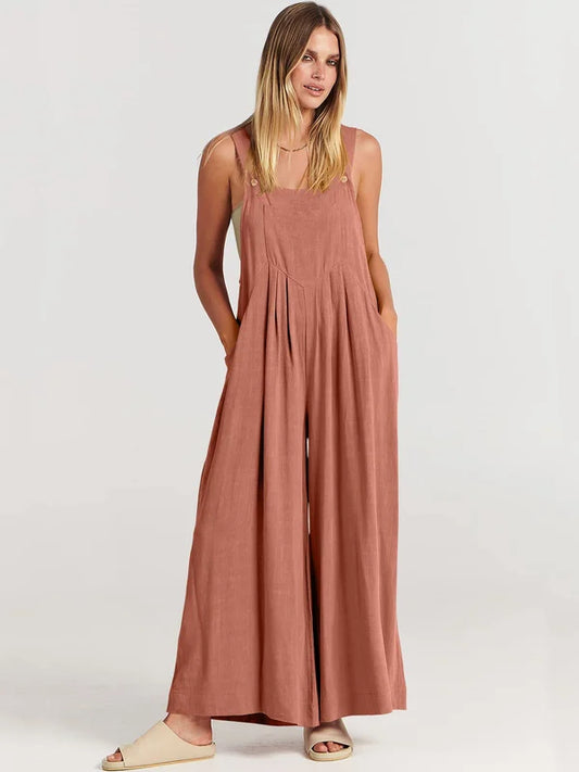 Variant image for Eleganza | Festlicher Jumpsuit Damen aus Leinen mit Blütenstickerei-21