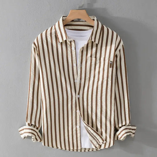 Alfie | Vertikaler Streifen-Button-Down-Sommerhemd
