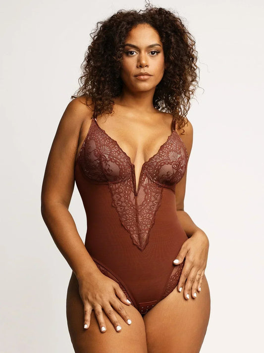 Anna | Bodysuit mit tiefem V-Ausschnitt