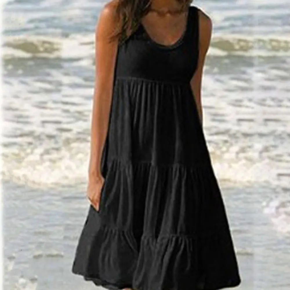 Stefanie | Damenkleid Boho Mini Kleid mit Rüschen für Sommerlook
