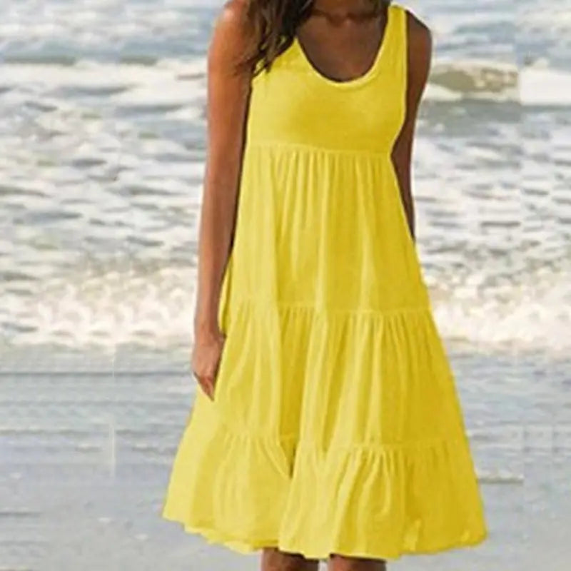 Stefanie | Damenkleid Boho Mini Kleid mit Rüschen für Sommerlook