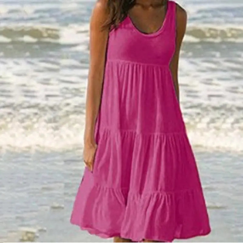 Stefanie | Damenkleid Boho Mini Kleid mit Rüschen für Sommerlook