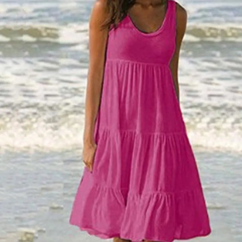 Stefanie | Damenkleid Boho Mini Kleid mit Rüschen für Sommerlook