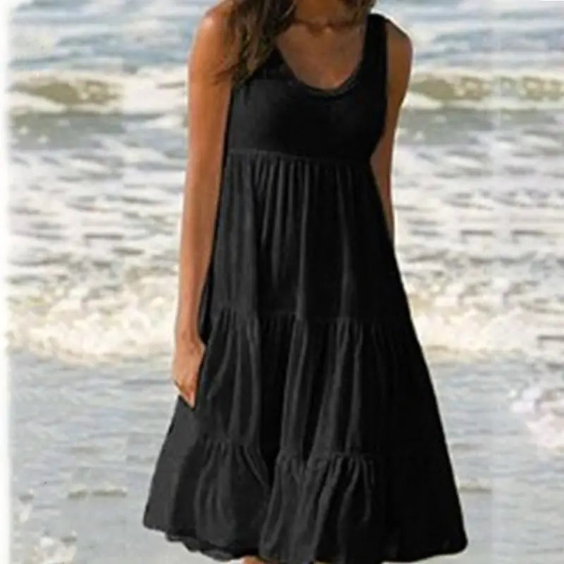 Stefanie | Damenkleid Boho Mini Kleid mit Rüschen für Sommerlook