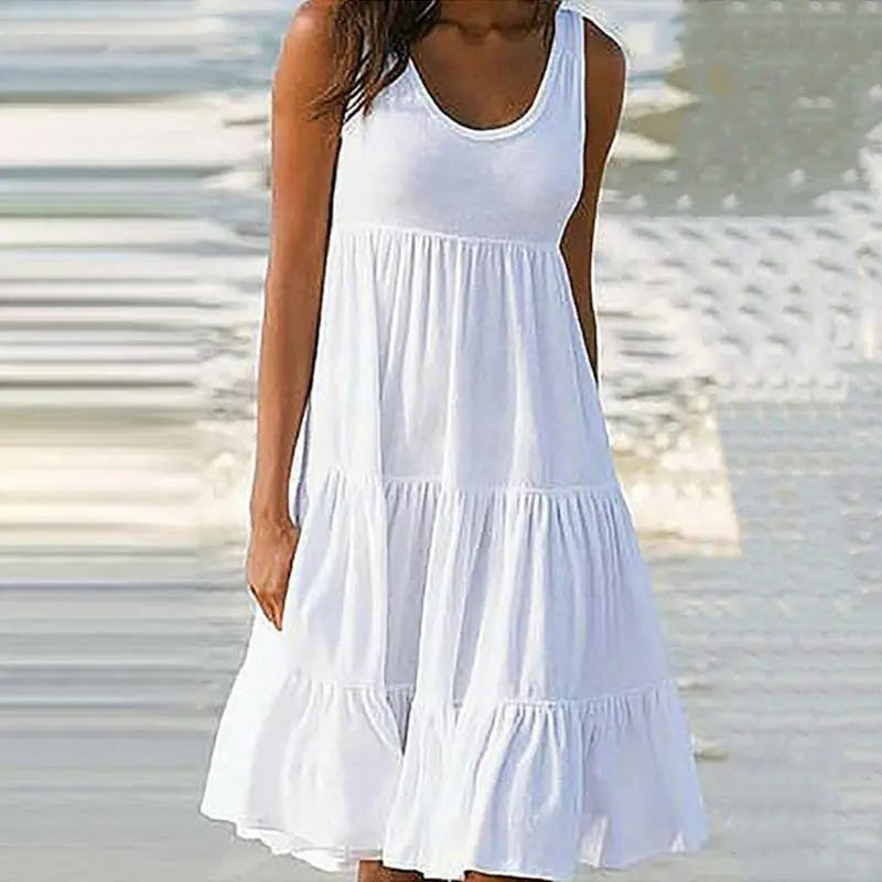 Stefanie | Damenkleid Boho Mini Kleid mit Rüschen für Sommerlook