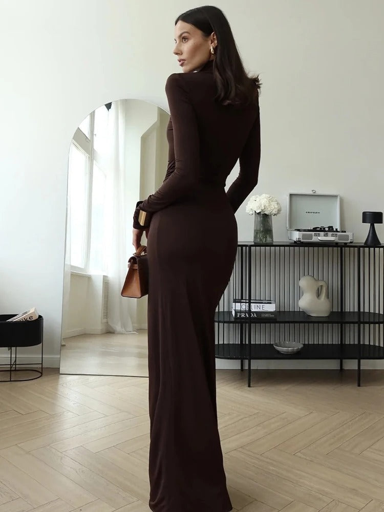 Diana | Maxikleid Sommer mit Oberschenkelschlitz für Damen