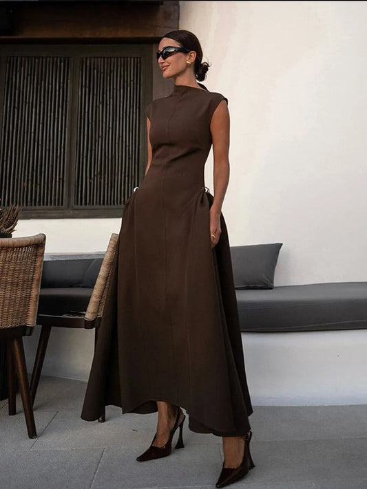 Luna | Maxikleid Langarm Festlich für Damen-1