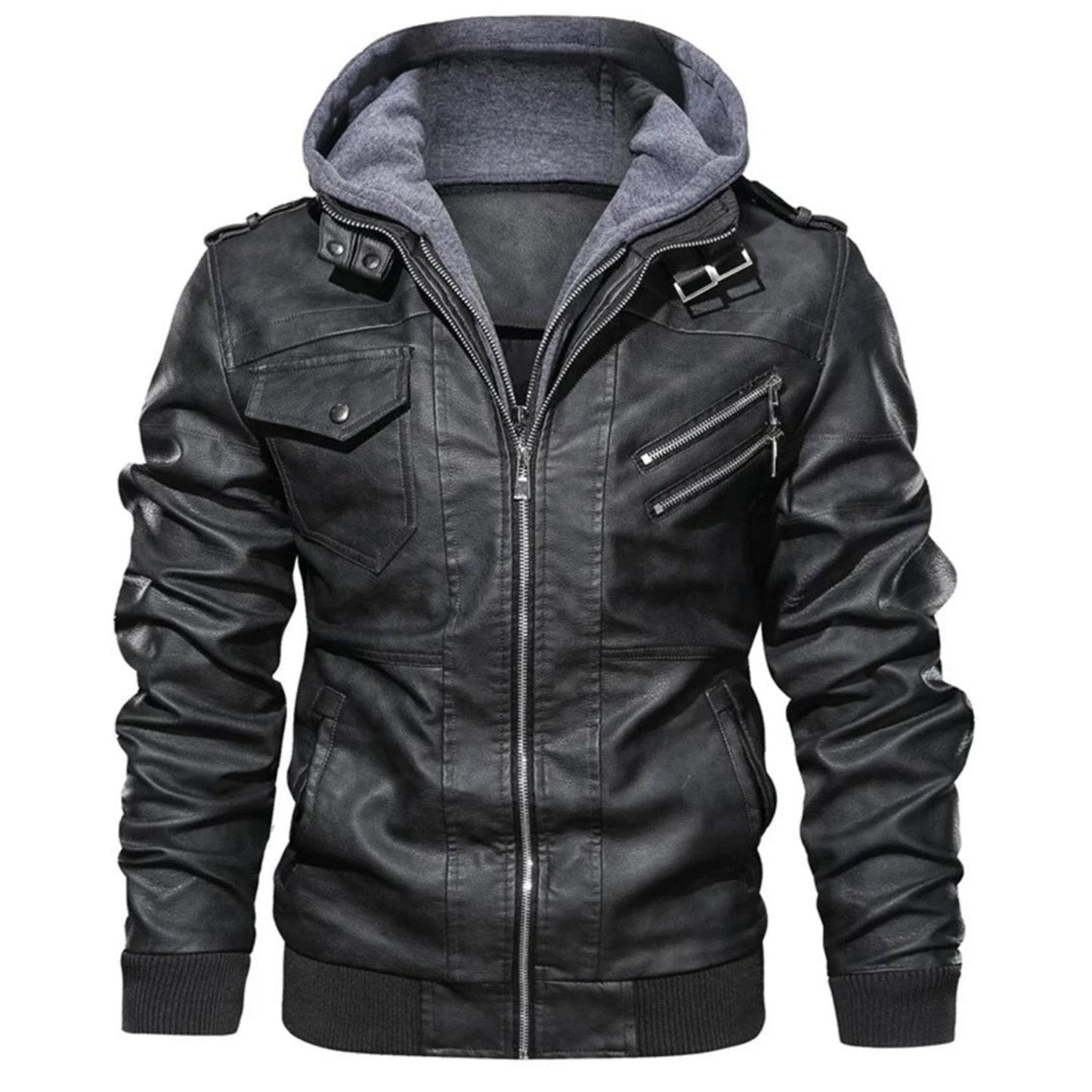 Rafael | Lederjacke mit Kapuze