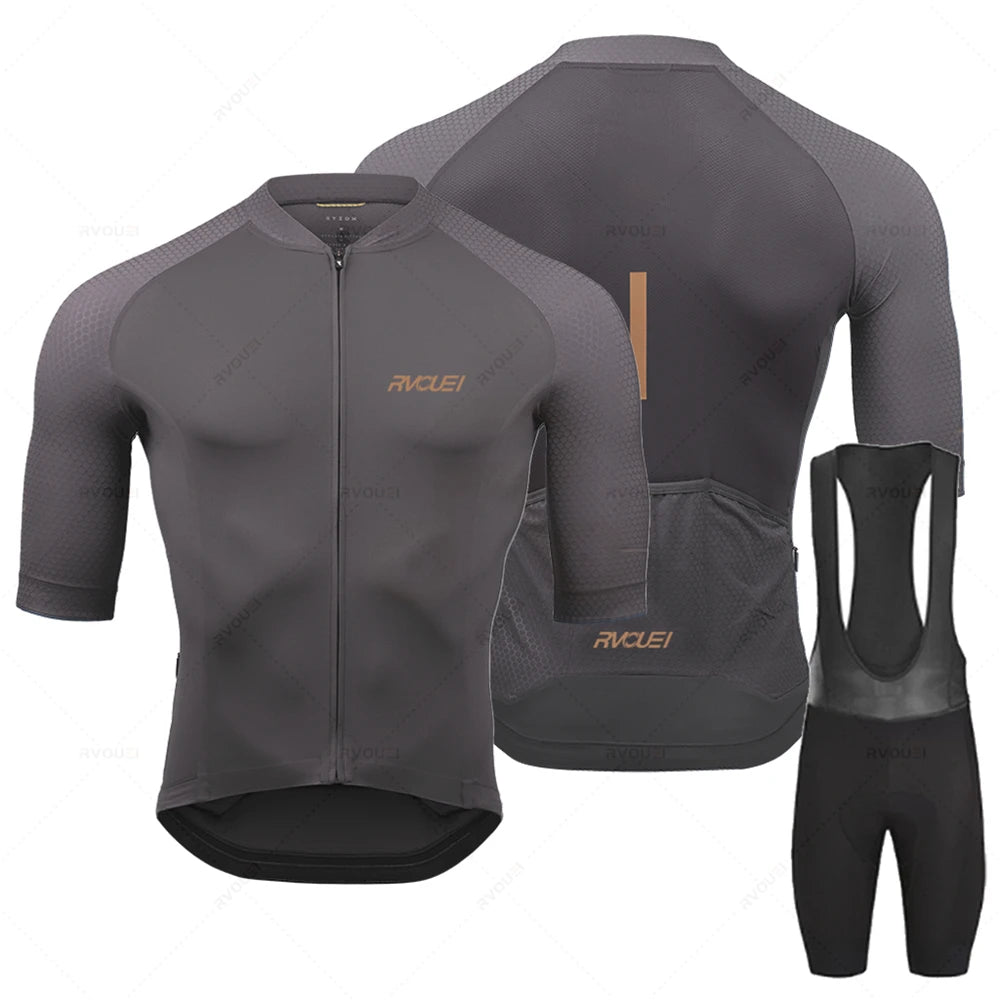 Rvouei | Langarm Radsport Trikot -Set