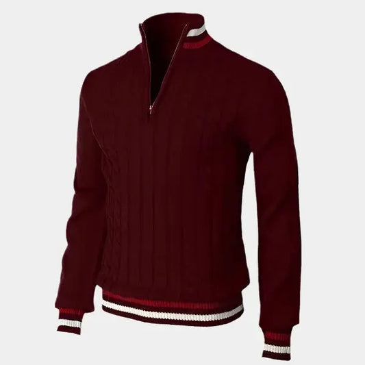 Johan | Rollkragenpullover mit halbem Reißverschluss