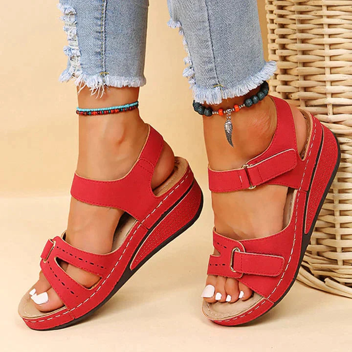 Juris | Keilabsatz Sandalen Hochwertige Synthetik, Bequem für Damen