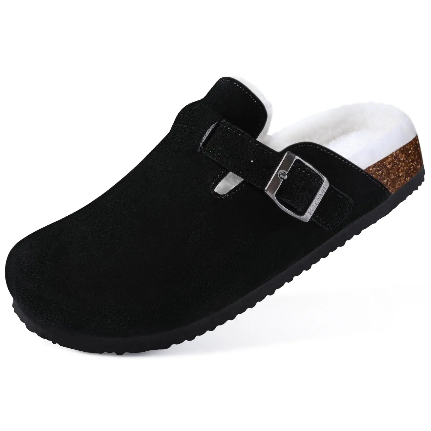 Kidmi | Clogs Schuhe für Frauen und Männer aus Wildleder mit Kork-Fußbett