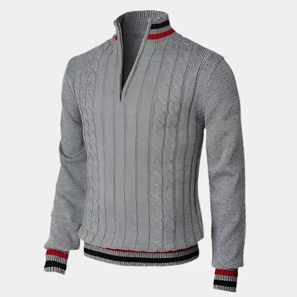 Johan | Rollkragenpullover mit halbem Reißverschluss