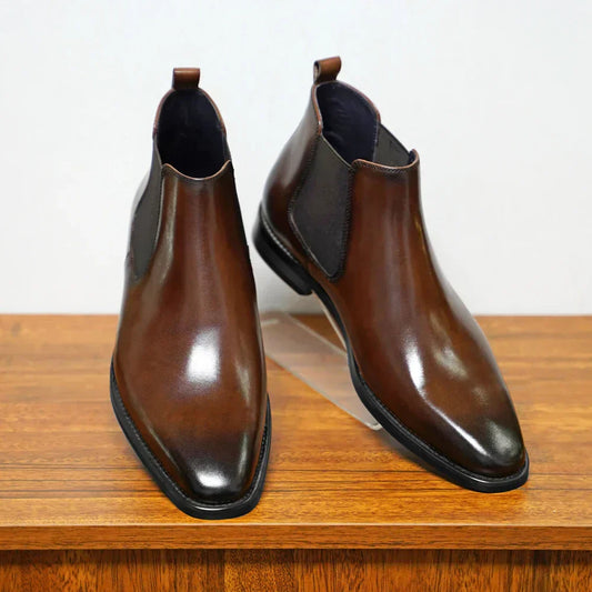 Patrick | Stiefel aus echtem Leder in Braun