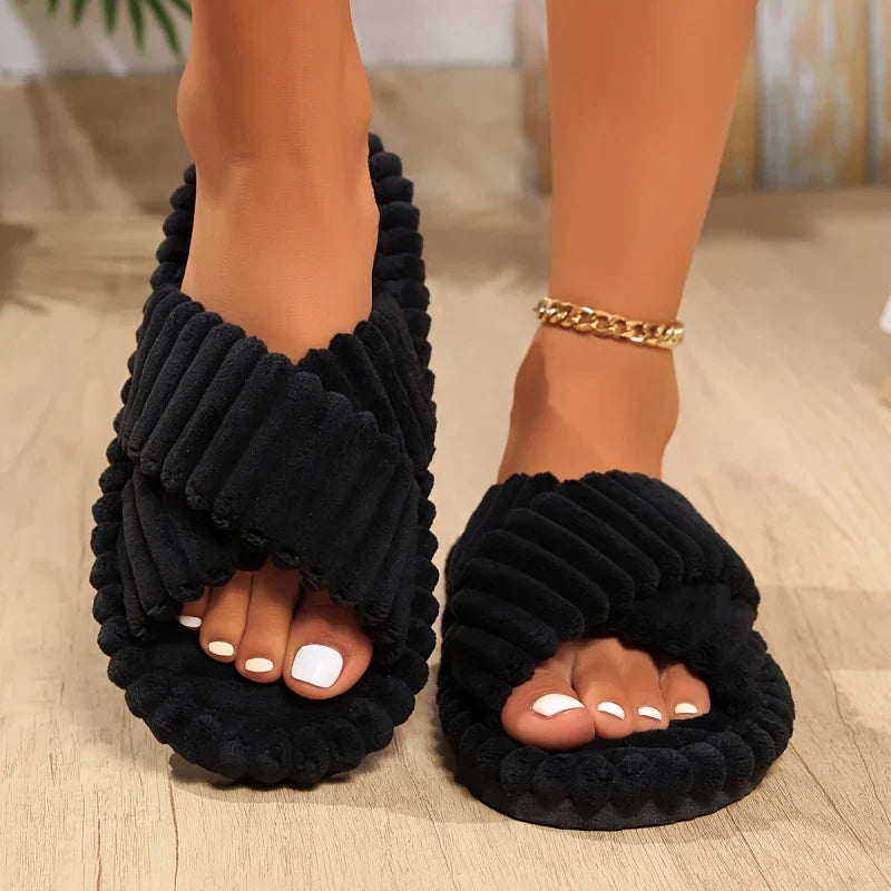 Flauschige Hausschuhe Damen | Bequeme Slipper für Zuhause-5